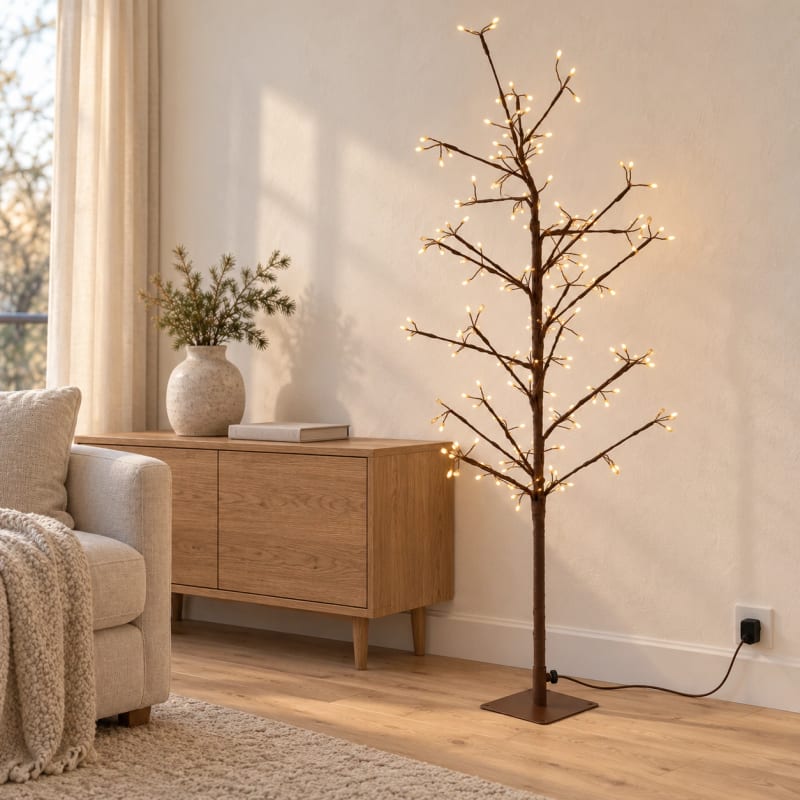 HAGO® LED Lichterbaum 150 cm 360 LEDs warmweiß Leuchtbaum Weihnachtsbaum mit Timer IP44 für deine Weihnachtsdeko