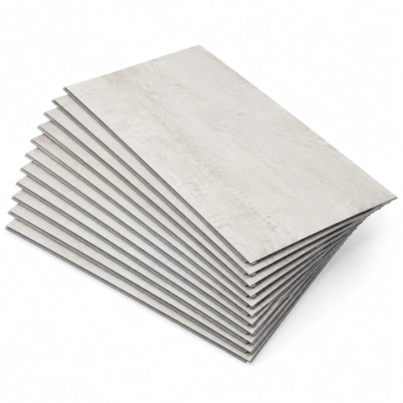 HAGO24 PVC-Vinylboden Zement hell PVC Klickvinyl PVC-Bodenbelag Vinyl-Dielen Zement-Optik Klicksystem Trittschalldämmung – Bild 1