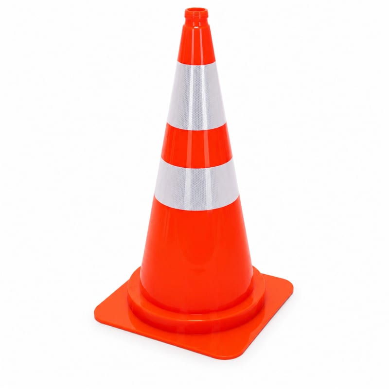 HAGO24 XXL Verkehrsleitkegel 75 cm Pylone Warnkegel Markierungskegel Absperrung Hütchen Orange Stapelbar 3,2kg – 6 Stück – Bild 2