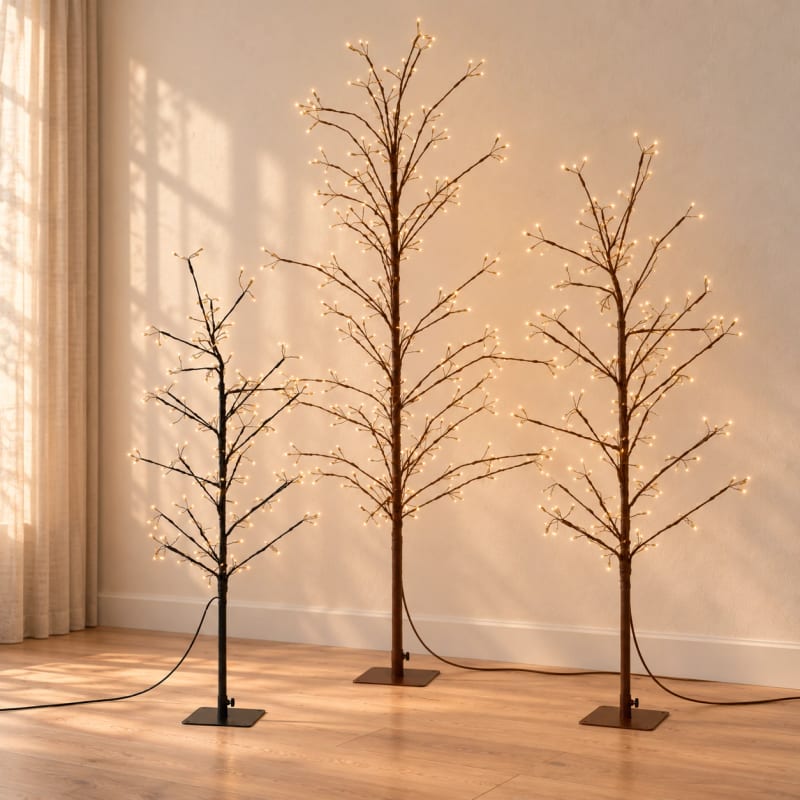 HAGO® LED Lichterbaum warmweiß Leuchtbaum Weihnachtsbaum mit Timer IP44 für deine Weihnachtsdeko