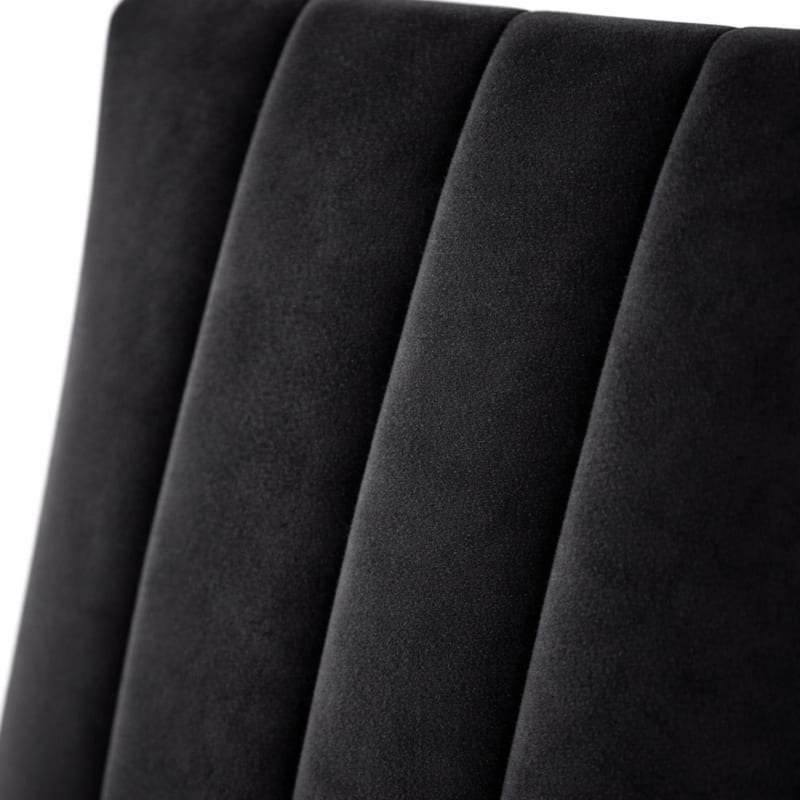 HAGO24 Esszimmerstühle 4er Set Schwarz Samtbezug Polsterstuhl Metallbeine – Bild 4