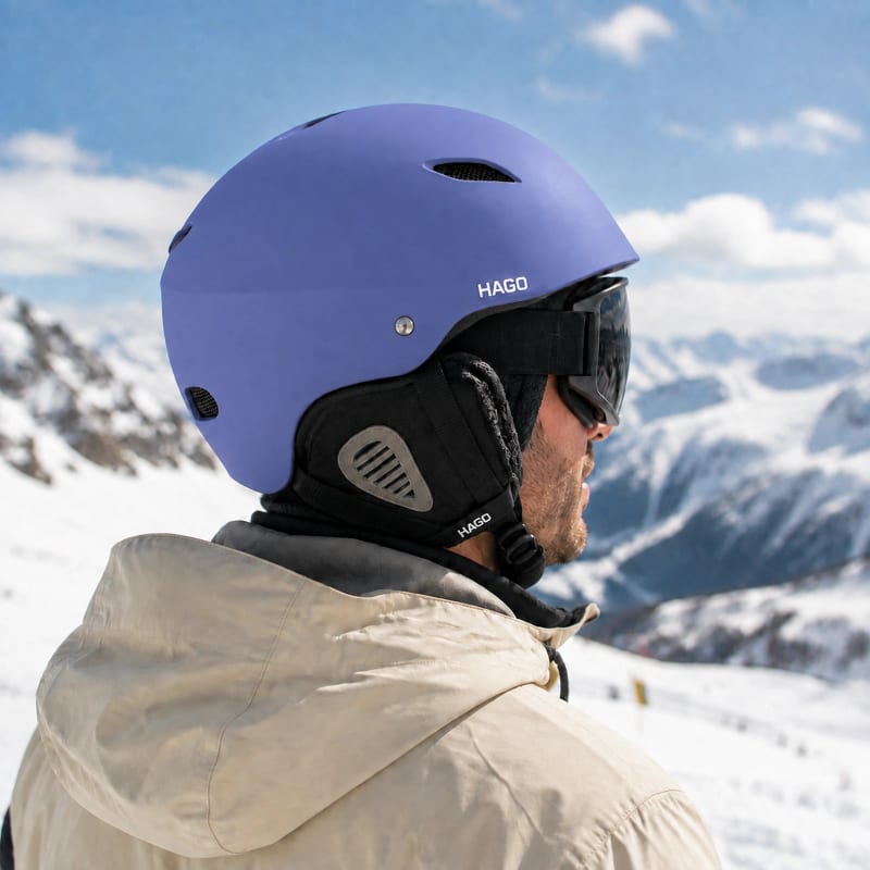 HAGO24 Skihelm Blau ABS-Kunststoff EPS-Schaumstoff Snowboardhelm Snowboardhelm Unisex größenverstellbar 14 Belüftungsöffnungen Skibrillenhalter – Größe S – Bild 2
