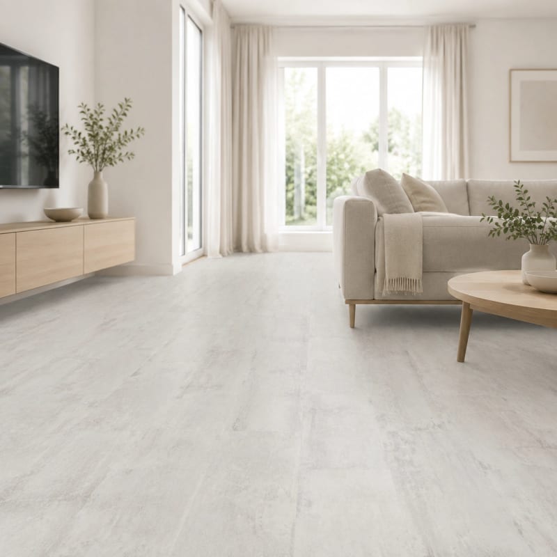HAGO24 PVC-Vinylboden Zement hell PVC Klickvinyl PVC-Bodenbelag Vinyl-Dielen Zement-Optik Klicksystem Trittschalldämmung – Bild 2