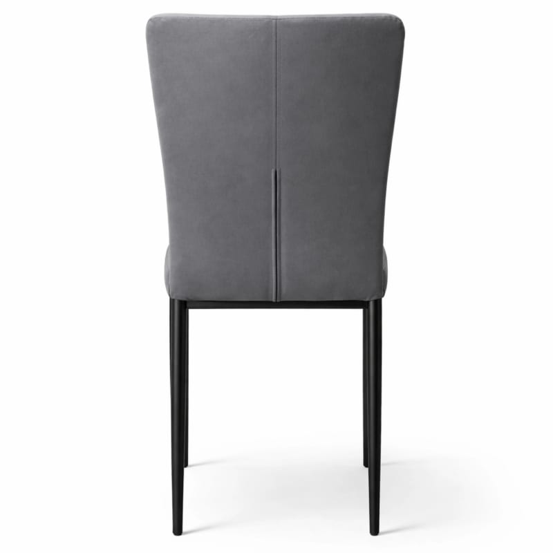 HAGO24 Esszimmerstühle 4er Set Grau Samtbezug Polsterstuhl Metallbeine – Bild 6