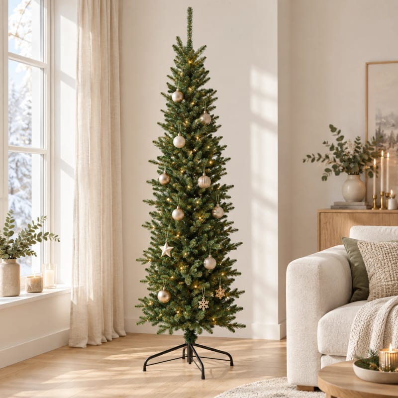 HAGO24 Künstlicher Weihnachtsbaum Grün Kunststoff Kunstbaum Tannenbaum Christbaum Real Needle Look aufklappbar mit Standfuß – Bild 3