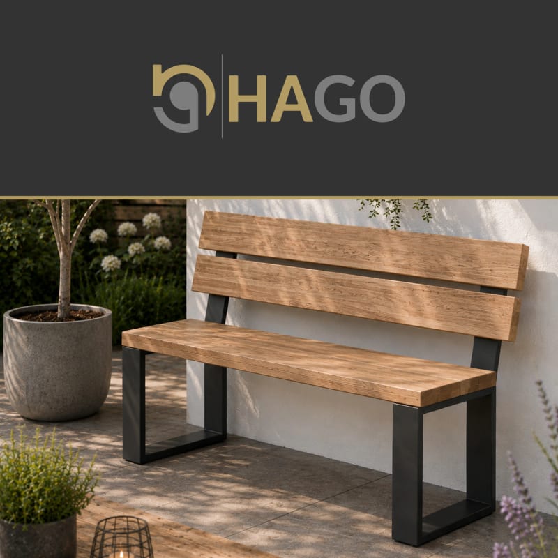 HAGO24 Bankgestell Bankkufen Anthrazit hochwertige Bank Füße Stahl Bankbeine Sitzbank Rückenlehne DIY Metallgestell Bank & Gartenbank – Bild 7
