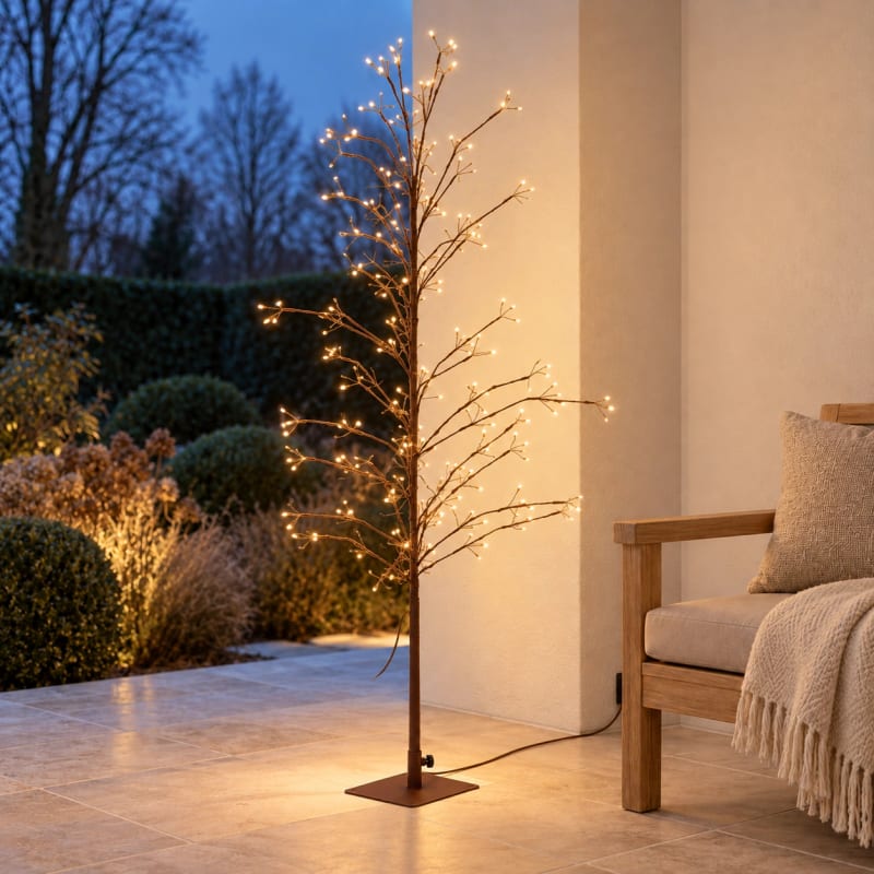 HAGO® LED Lichterbaum 180 cm 480 LEDs warmweiß Leuchtbaum Weihnachtsbaum mit Timer IP44 für deine Weihnachtsdeko – Bild 5