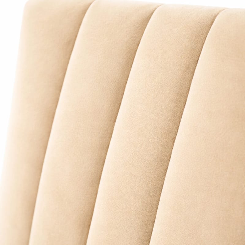 HAGO24 Esszimmerstühle 4er Set Creme Samtbezug Polsterstuhl Metallbeine – Bild 4