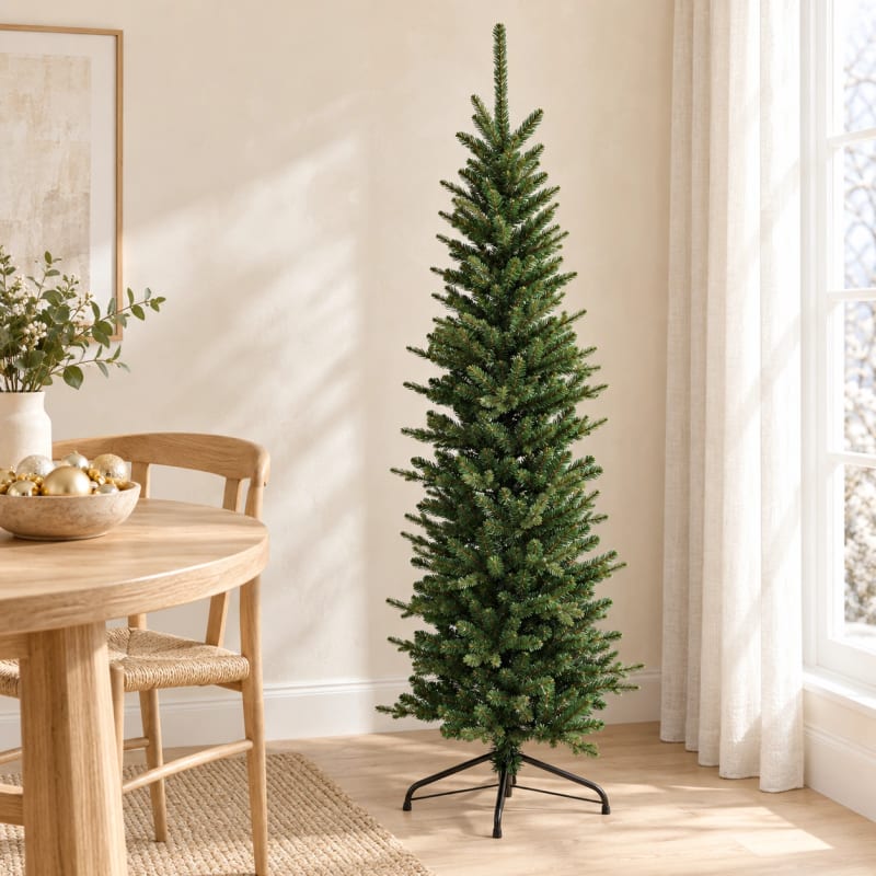 HAGO24 Künstlicher Weihnachtsbaum Grün Kunststoff Kunstbaum Tannenbaum Christbaum Real Needle Look aufklappbar mit Standfuß – Bild 1