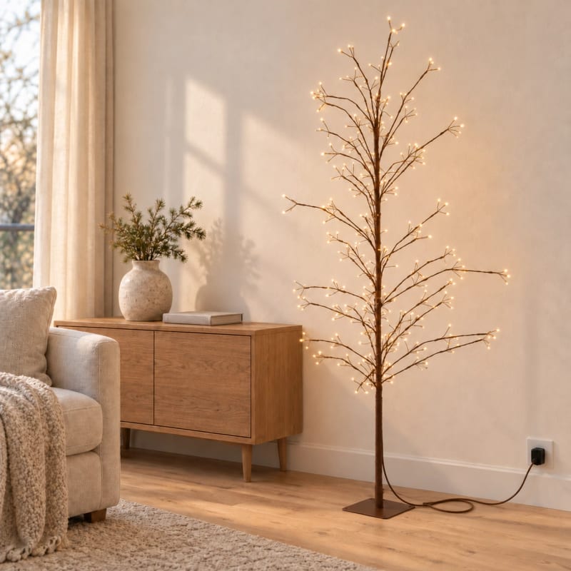 HAGO® LED Lichterbaum 180 cm 480 LEDs warmweiß Leuchtbaum Weihnachtsbaum mit Timer IP44 für deine Weihnachtsdeko – Bild 1