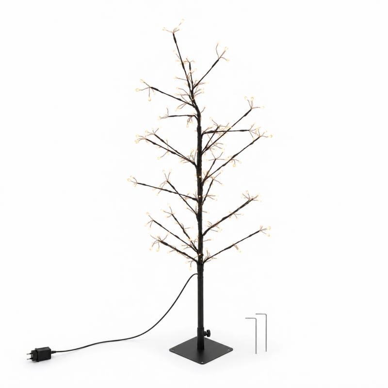 HAGO® LED Lichterbaum 120 cm 240 LEDs warmweiß Leuchtbaum Weihnachtsbaum mit Timer IP44 für deine Weihnachtsdeko – Bild 2