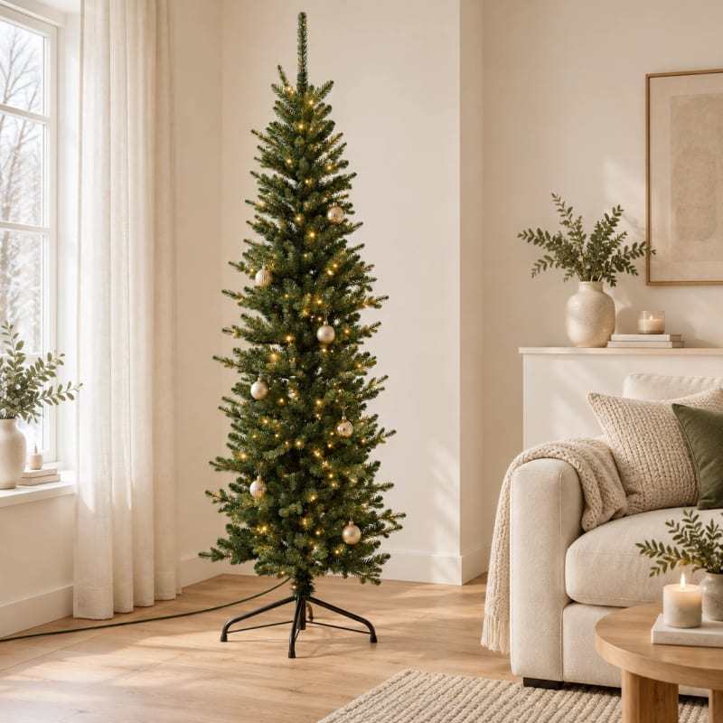 HAGO24 Künstlicher Weihnachtsbaum Grün Kunststoff Kunstbaum Tannenbaum Christbaum Real Needle Look aufklappbar mit Standfuß – Bild 3