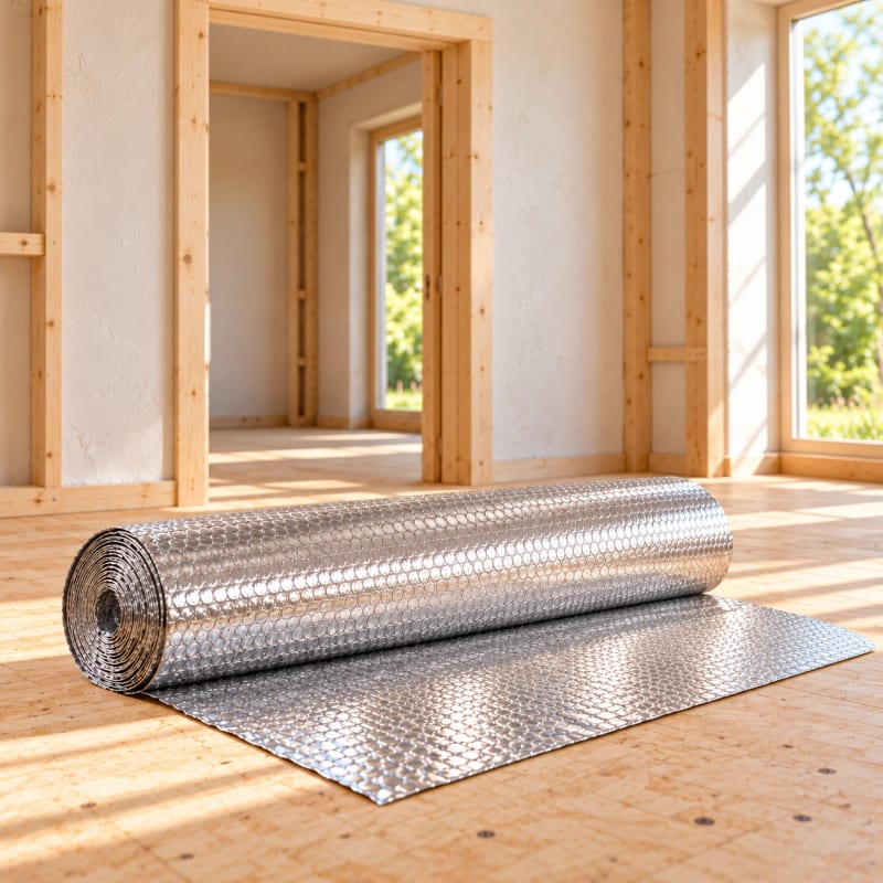 HAGO24 Aluminium-Isolierfolie Silber Polyethylen Aluminium Thermofolie Luftpolster-Dämmfolie Reflexionsfolie doppelseitig laminiert 97 % Wärmereflektion 6mm Stärke – Bild 1