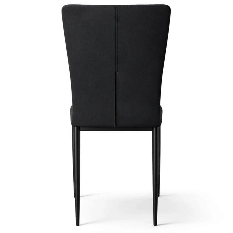 HAGO24 Esszimmerstühle 4er Set Schwarz Samtbezug Polsterstuhl Metallbeine – Bild 6
