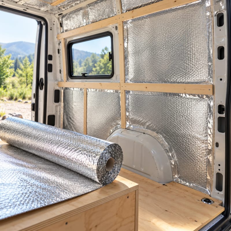 HAGO24 Aluminium-Isolierfolie Silber Polyethylen Aluminium Thermofolie Luftpolster-Dämmfolie Reflexionsfolie doppelseitig laminiert 97 % Wärmereflektion 6mm Stärke – Bild 7