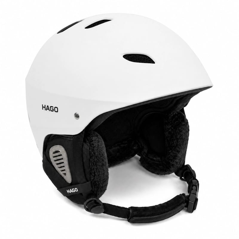 HAGO24 Skihelm Weiß ABS-Kunststoff EPS-Schaumstoff Snowboardhelm Snowboardhelm Unisex größenverstellbar 14 Belüftungsöffnungen Skibrillenhalter – Größe L – Bild 1