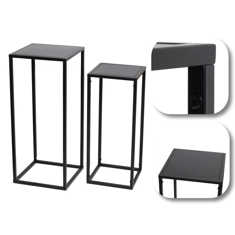 HAGO24 Blumenständer 2er Set Pflanzentreppe erweiterbar Metall wetter, 36,99 €