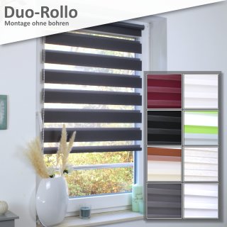 Duo Rollo Seitenzug Doppelrollo Fensterrollo Jalousie Duorollo € b, 14,49 weiß