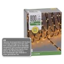 LED Micro Lichterkette Cluster Leuchtkette Softwire weich flexibel IP44 outdoor warmweiß 24m - 800 LEDs