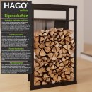 Kaminholzregal 60x100x25cm Feuerholzregal Brennholz...