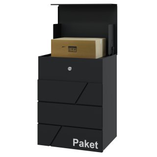 2in1 Smart Paketbriefkasten Postbox Paketfach Briefkasten Anthrazit Wandmontage