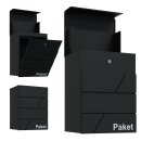 2in1 Smart Paketbriefkasten Postbox Paketfach Briefkasten Anthrazit Wandmontage