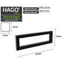 DIY Wandhalterung 2er Set Wandkonsole Wandkufen Rechteckhalter Waschtisch Regal Doppelregal 450x150 schwarz