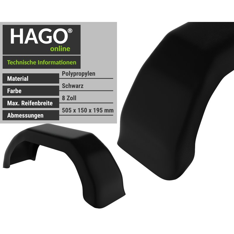 Kunststoff Kotflügel 14-Zoll Für Humbaur-Anhänger – Rechts, 790x210x350 Mm, Originalgetreue Passform