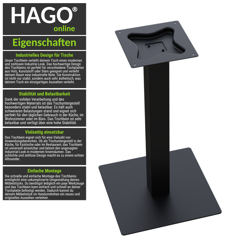 LE MARQUIER Bodenplatte Schwarz 75x75 Cm – Feuerschutzplatte Für Kamin & Ofen Auf Empfindlichen Böden