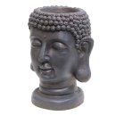 Blumentopf Buddha Pflanzentopf Buddhakopf Kopf Deko Vase Anthrazit Outdoor Garten