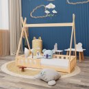 Montessori Kinderbett 140x70cm natur Tipi Spielbett...