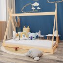 Montessori Kinderbett 200x90cm natur Tipi Spielbett...