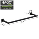 Garderobenstange Kleiderstange Garderobe Halter Kleiderständer Metall Schwarz Wand 110x30cm