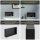 DIY Duschnische 60x30cm schwarz Wandnische Unterputz Montage Edelstahl Duschregal Fliesennische