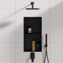 Duschnische 30x60x10cm Schwarz - mit Rahmen Nischenregal...