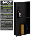 Duschnische 30x60x10cm Schwarz - mit Rahmen Nischenregal rahmenlos Wandregal Regal Ablage Unterputz Montage Edelstahl