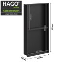 Duschnische 30x60x10cm Schwarz - mit Rahmen Nischenregal rahmenlos Wandregal Regal Ablage Unterputz Montage Edelstahl