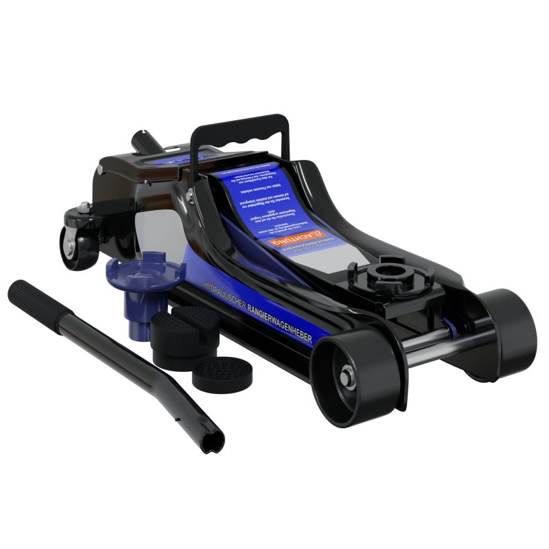 Produktbild von Hydraulik-Wagenheber 2,5 T – Hub 85–385 Mm, Mit Gummiauflagen & Handschuhen, Für PKW & SUVs