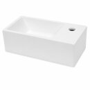 HAGO24 Waschbecken Keramik 35x20cm rechteckig weiß...