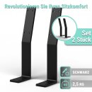 DIY 2er Set Rückenlehne Stahl Schwarz Lehnenhalter Halterung Rückenlehnenhalterung Bank Stuhl Kufen Profil