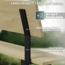 DIY 2er Set Rückenlehne Stahl Schwarz Lehnenhalter Halterung Rückenlehnenhalterung Bank Stuhl Kufen Profil