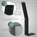 DIY 2er Set Rückenlehne Stahl Schwarz Lehnenhalter Halterung Rückenlehnenhalterung Bank Stuhl Kufen Profil