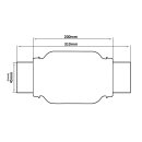 HAGO24 45,5 x 200 mm Flexrohr Flexstück Panzergewebe Korrosionsschutz Edelstahl Innenwellrohr Katalysator