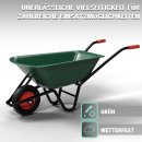 Schubkarre Polypropylen Grün 100 Liter 150 Kilogramm...