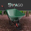 Schubkarre Polypropylen Grün 100 Liter 150 Kilogramm Luftreifen Robust Ergonomisch Bau Hof Garten Karre
