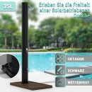 Solardusche Schwarz Pooldusche Campingdusche Gartendusche Outdoor Fußdusche Universal Stromlos