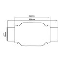 HAGO24 50,7 x 150 mm Flexrohr Flexstück Panzergewebe Korrosionsschutz Edelstahl Innenwellrohr Katalysator