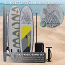 Stand Up Paddle-Board MAONA SUP Board Komplettset 308 cm Länge Alu-Paddel Luftpumpe Tragetasche 120 kg