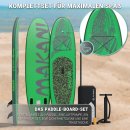 Stand Up Paddle Board Allround SUP Komplettset 320 cm Drop-Stitch-Kern bis 120 kg 3 Finnen Tragetasche Anfänger Fortgeschrittene aufblasbar