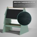 Kindertafel Tannenbaum Kreidetafel doppelseitig Ablagefach Standtafel Spieltafel MDF kreativ schreiben